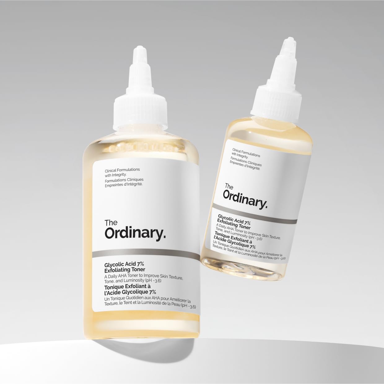 The Ordinary Ácido glicólico 7% Toner, ingredientes planta, pimienta de Tasmania y aloe para apoyo calmante.