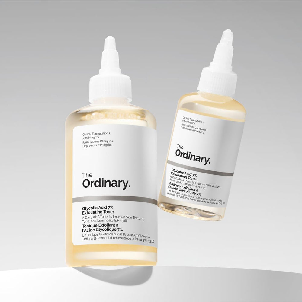 The Ordinary Ácido glicólico 7% Toner, ingredientes planta, pimienta de Tasmania y aloe para apoyo calmante.
