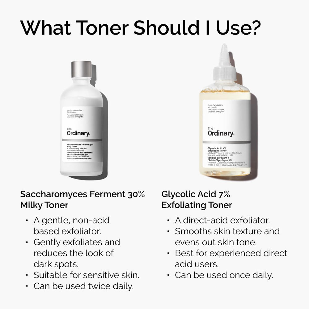 The Ordinary Ácido glicólico 7% Toner, uso nocturno, rutina de cuidado para la piel.
