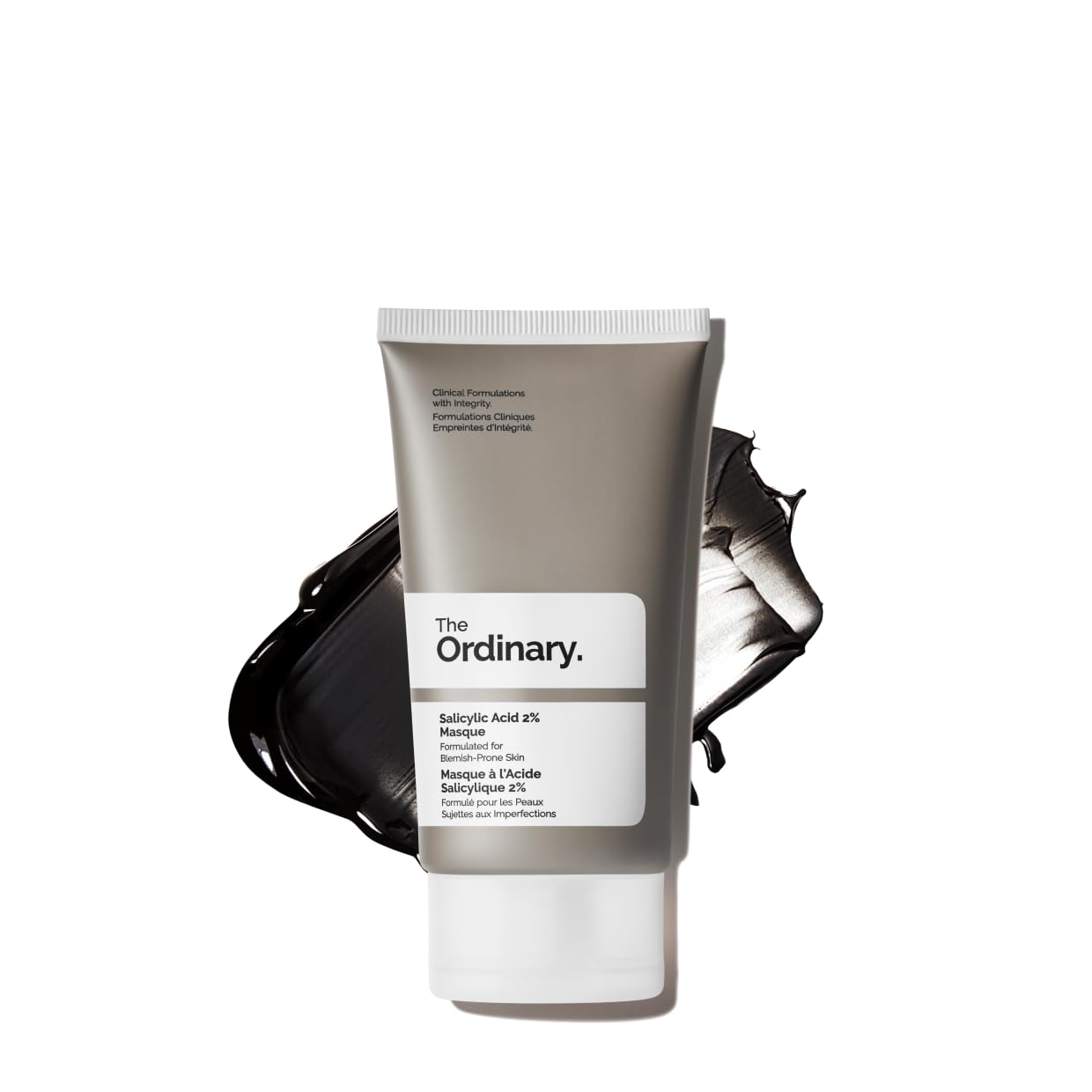 The Ordinary Mascarilla 2% ácido salicílico en bote, limpieza profunda para poros congestionados.