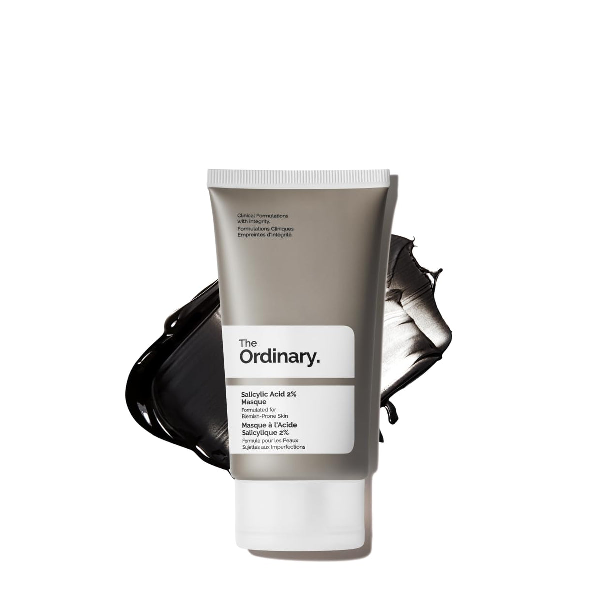 The Ordinary Mascarilla 2% ácido salicílico en bote, limpieza profunda para poros congestionados.