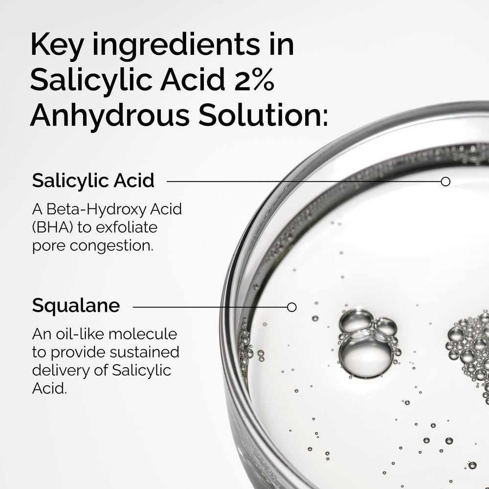 Aplicacion suave con The Ordinary acido salicilico 2% mejora textura y reduce poros
