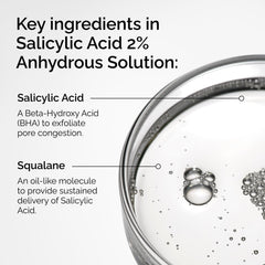 Aplicacion suave con The Ordinary acido salicilico 2% mejora textura y reduce poros