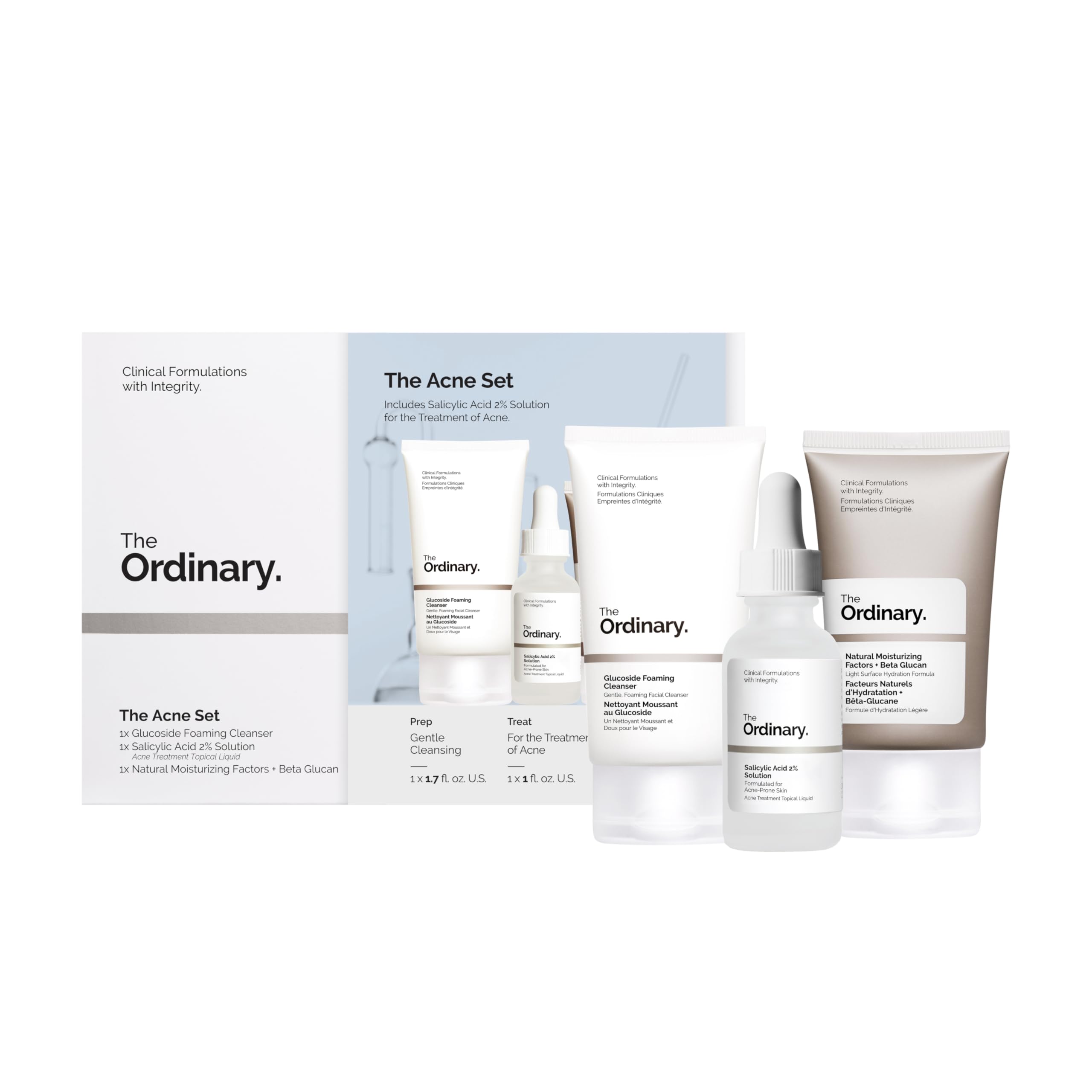 The Ordinary Acne Set limpiador espumoso: limpia suavemente y deja la piel lista para el tratamiento.