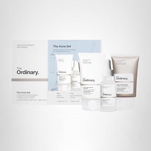 The Ordinary Acne Set uso diario para piel propensa al acné y sensación fresca.