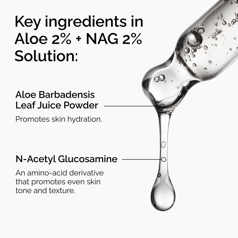 The Ordinary Aloe 2% + NAG 2% con gotero, ayuda a reducir poros visibles.