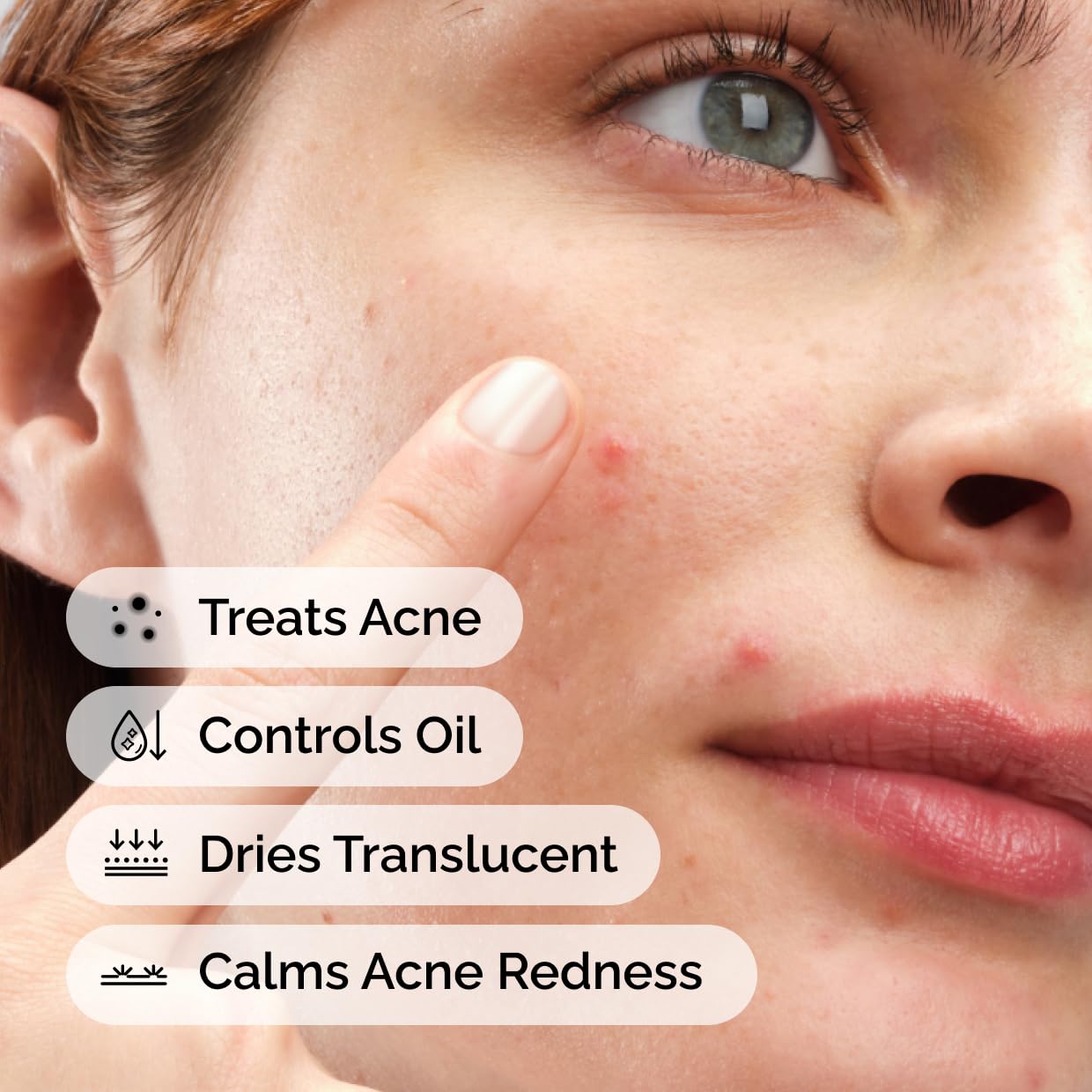 The Ordinary aplicación en punto, polvo se transforma en crema para granos.
