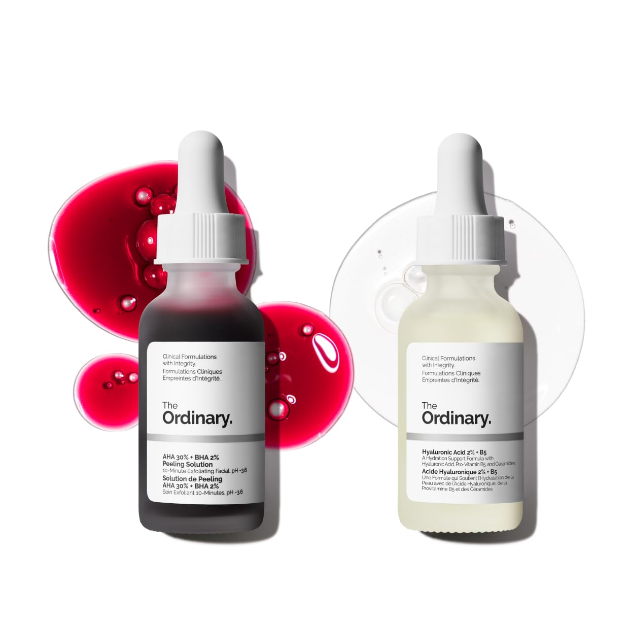 The Ordinary Brillo Hidratado Duo, solución exfoliante en botella para piel más clara.
