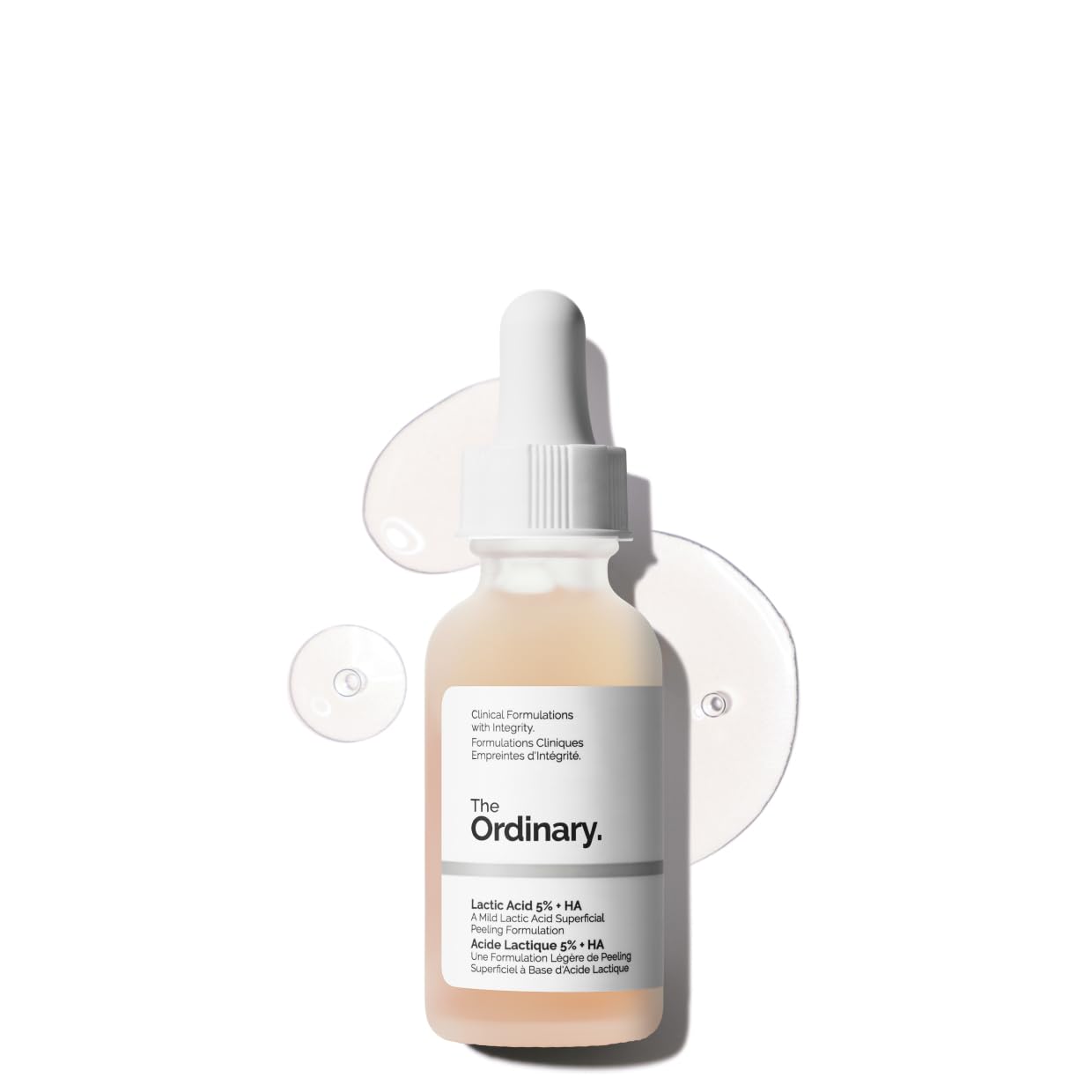 The Ordinary lactic acid 5% bottle promoting gentle exfoliation and hydration.