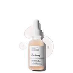 The Ordinary lactic acid 5% bottle promoting gentle exfoliation and hydration.