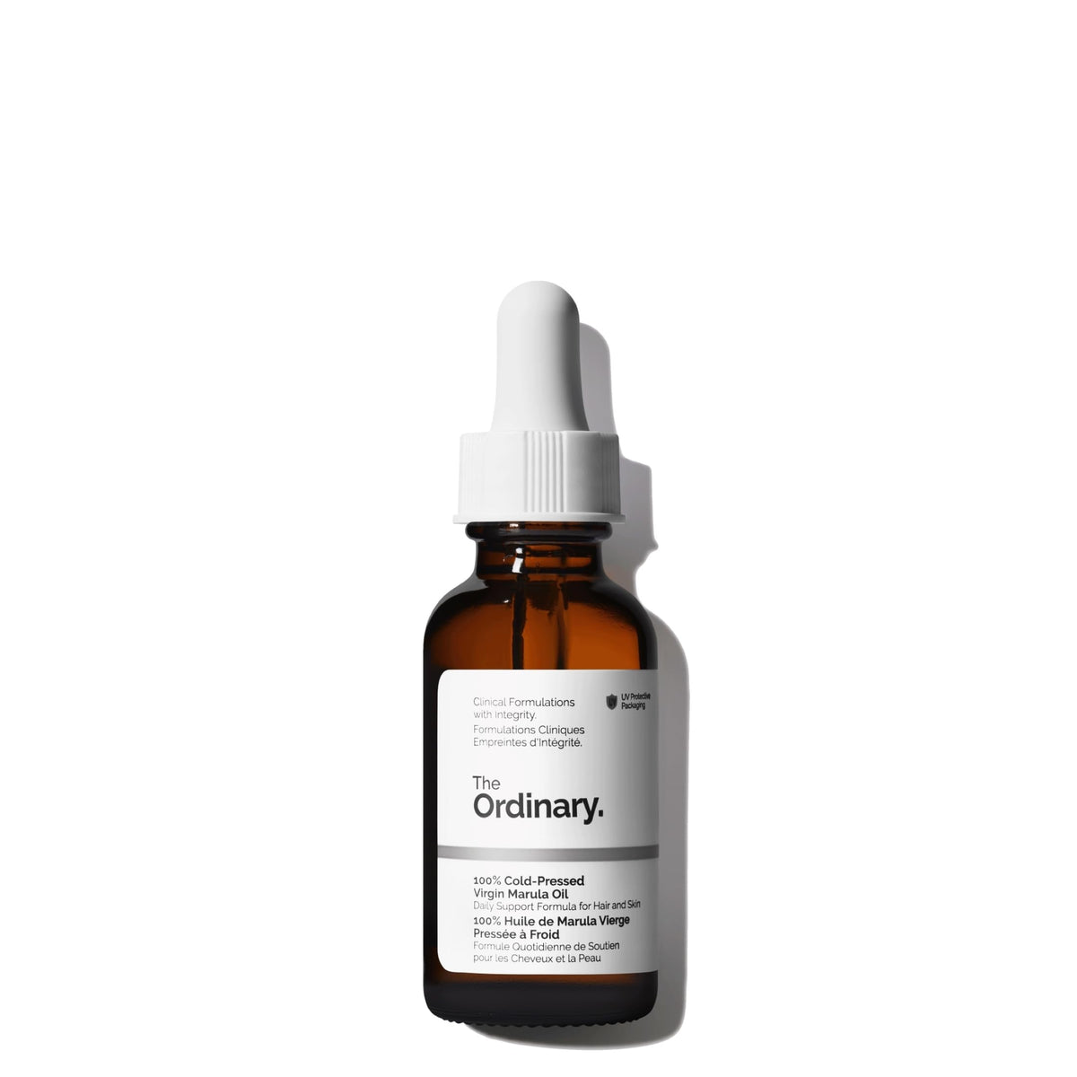 The Ordinary aceite de Marula en botella, hidratación suave para la piel.