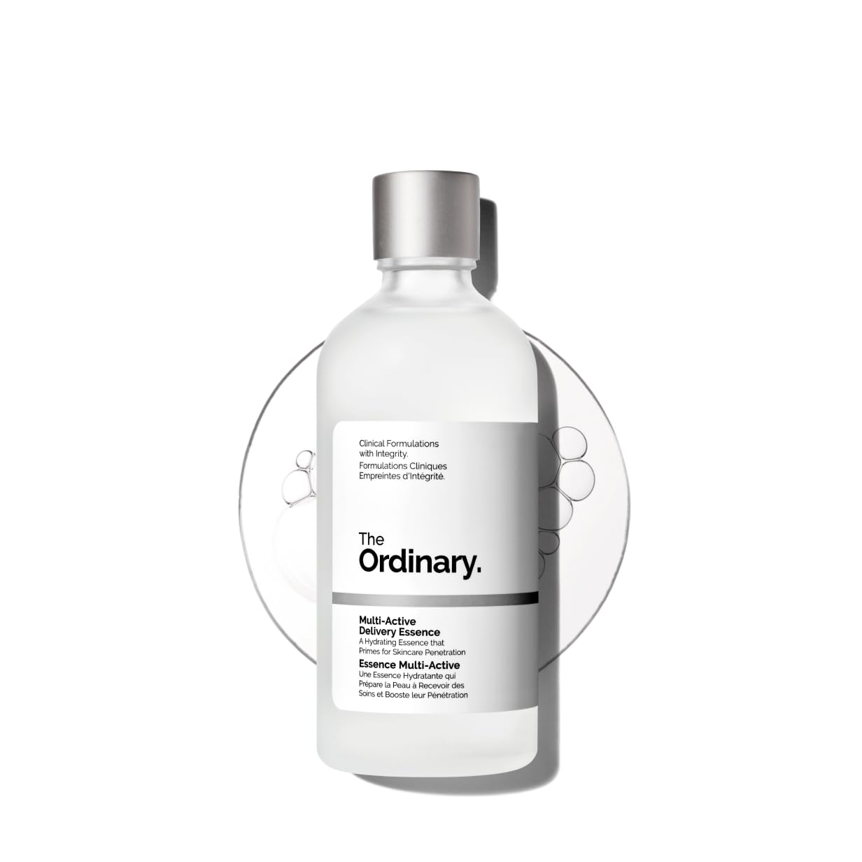 The Ordinary Multi-Active Delivery Essence en botella, hidratación rápida para la piel.