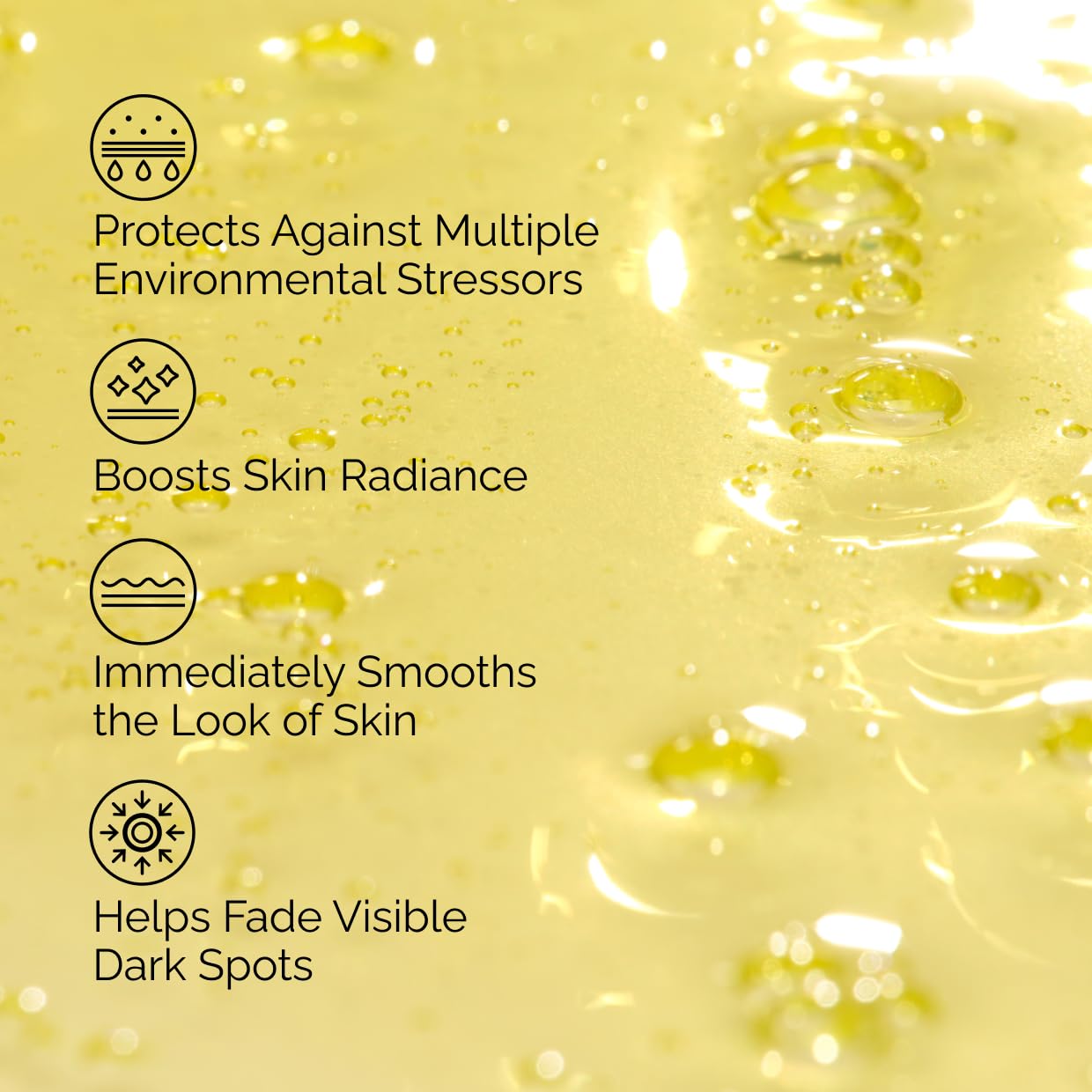 The Ordinary etiqueta del envase, informa presencia de vitamina C y antioxidantes.
