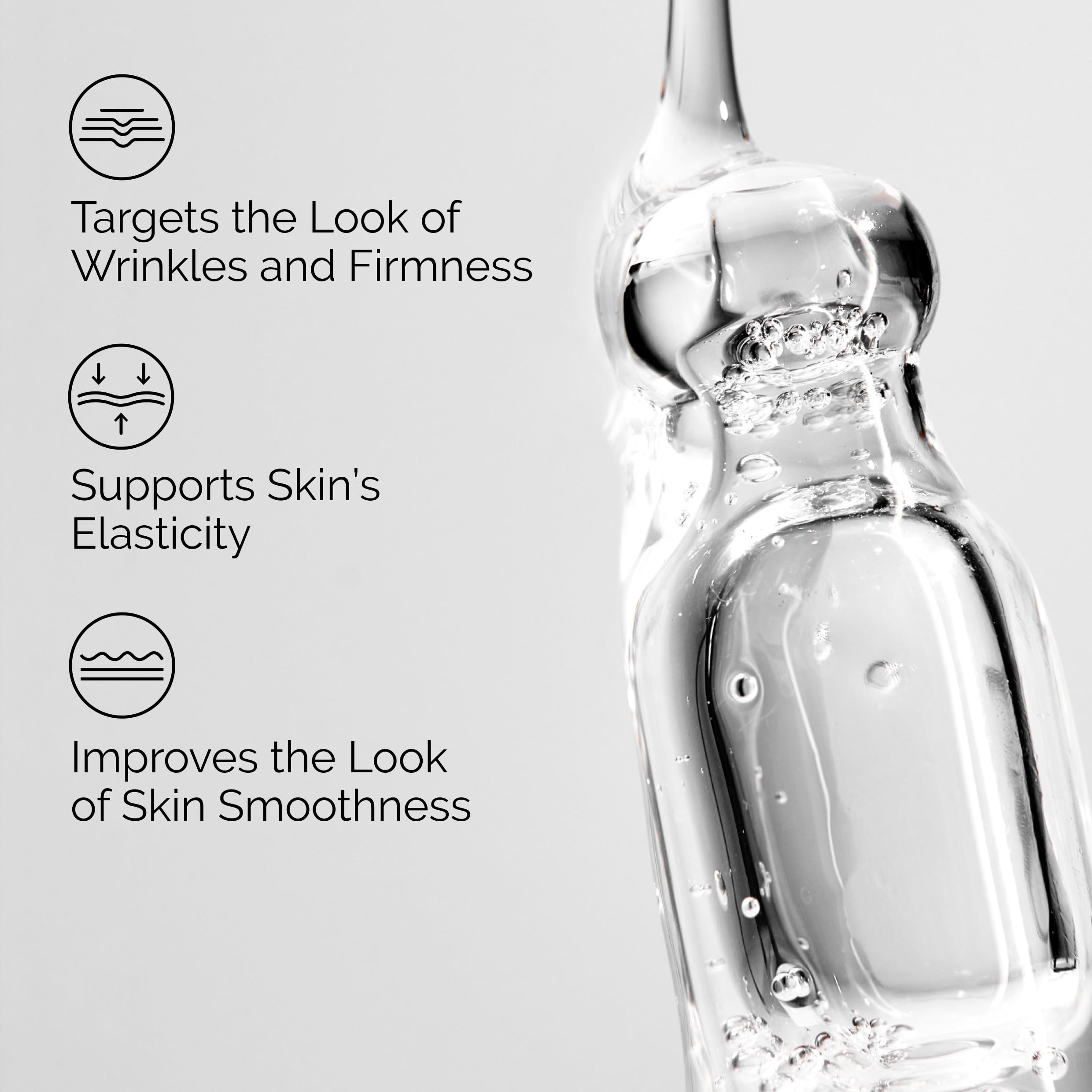 textura suave del suero The Ordinary Multi-Peptide + HA al tacto.