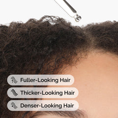 Parting line showing a fuller appearance after regular application.