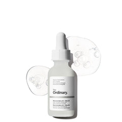 The Ordinary Niacinamide 10% + Zinc 1% serum bottle for lightweight hydration and brightening.