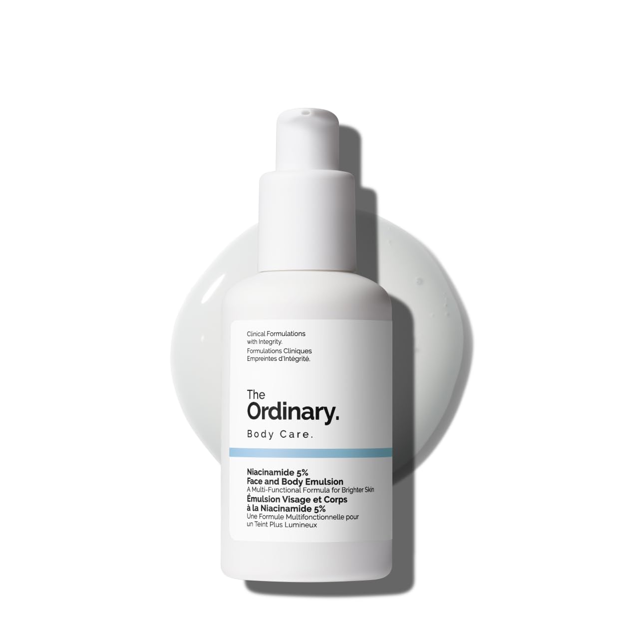 The Ordinary Niacinamide 5% en botella, emulsión facial y corporal para tono uniforme.