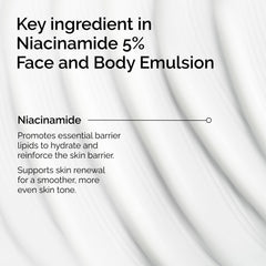 Textura cremosa de The Ordinary Niacinamide 5% en palma, hidratación inmediata.