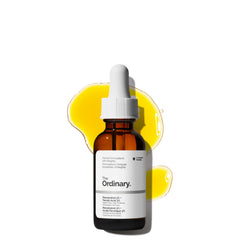The Ordinary Resveratrol 3% Ferulic 3% en bote aceitosa; ritual diario de cuidado