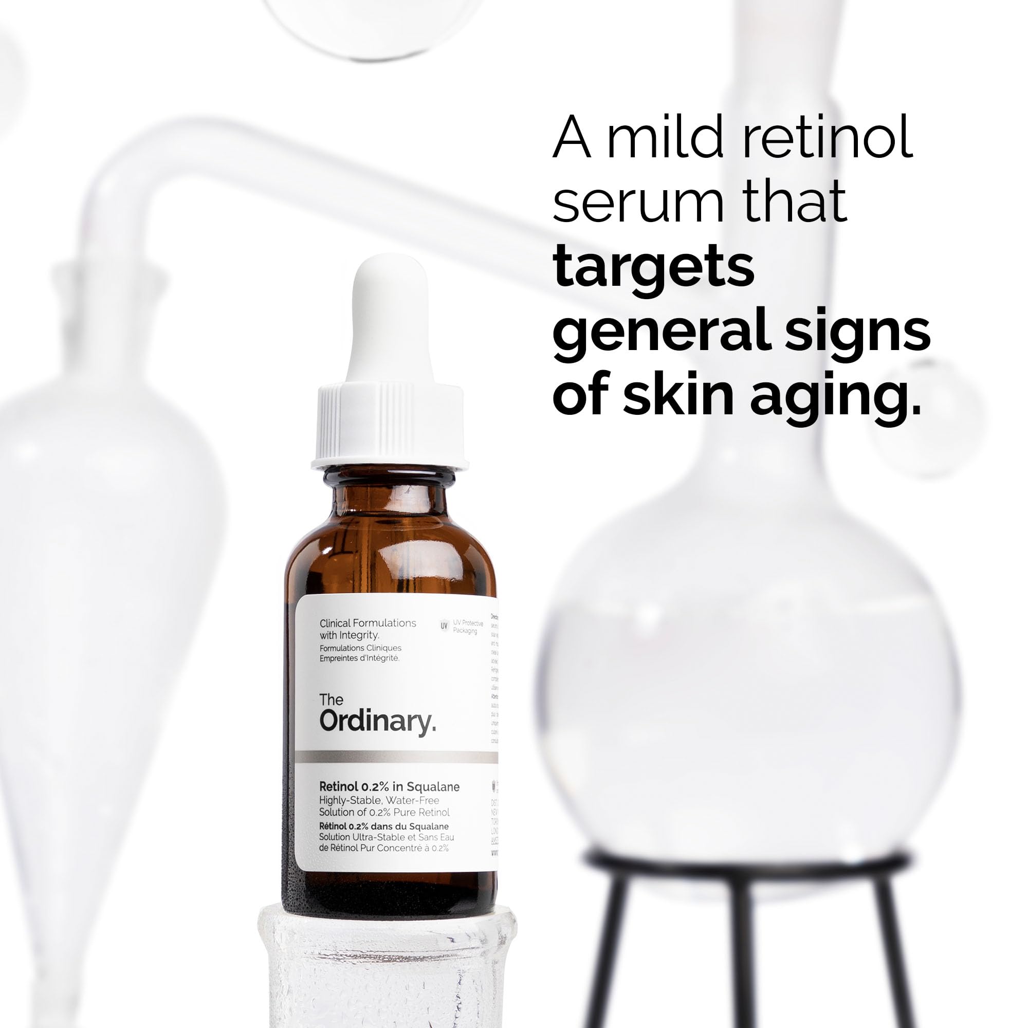 The Ordinary Retinol 0.2% in Squalane dropper enables precise evening application