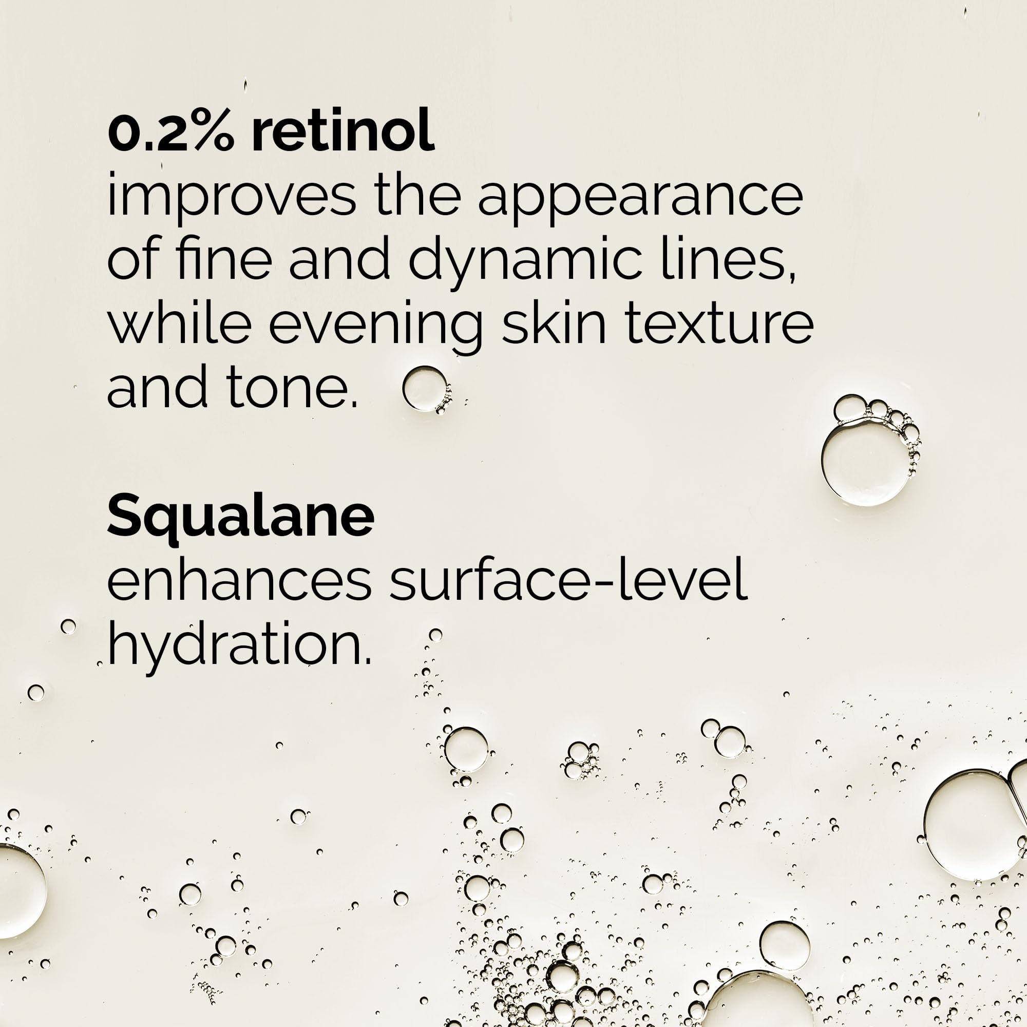 The Ordinary Retinol 0.2% in Squalane serum texture seen as hydrating oil