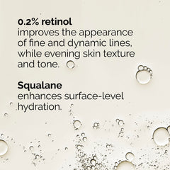 The Ordinary Retinol 0.2% in Squalane serum texture seen as hydrating oil