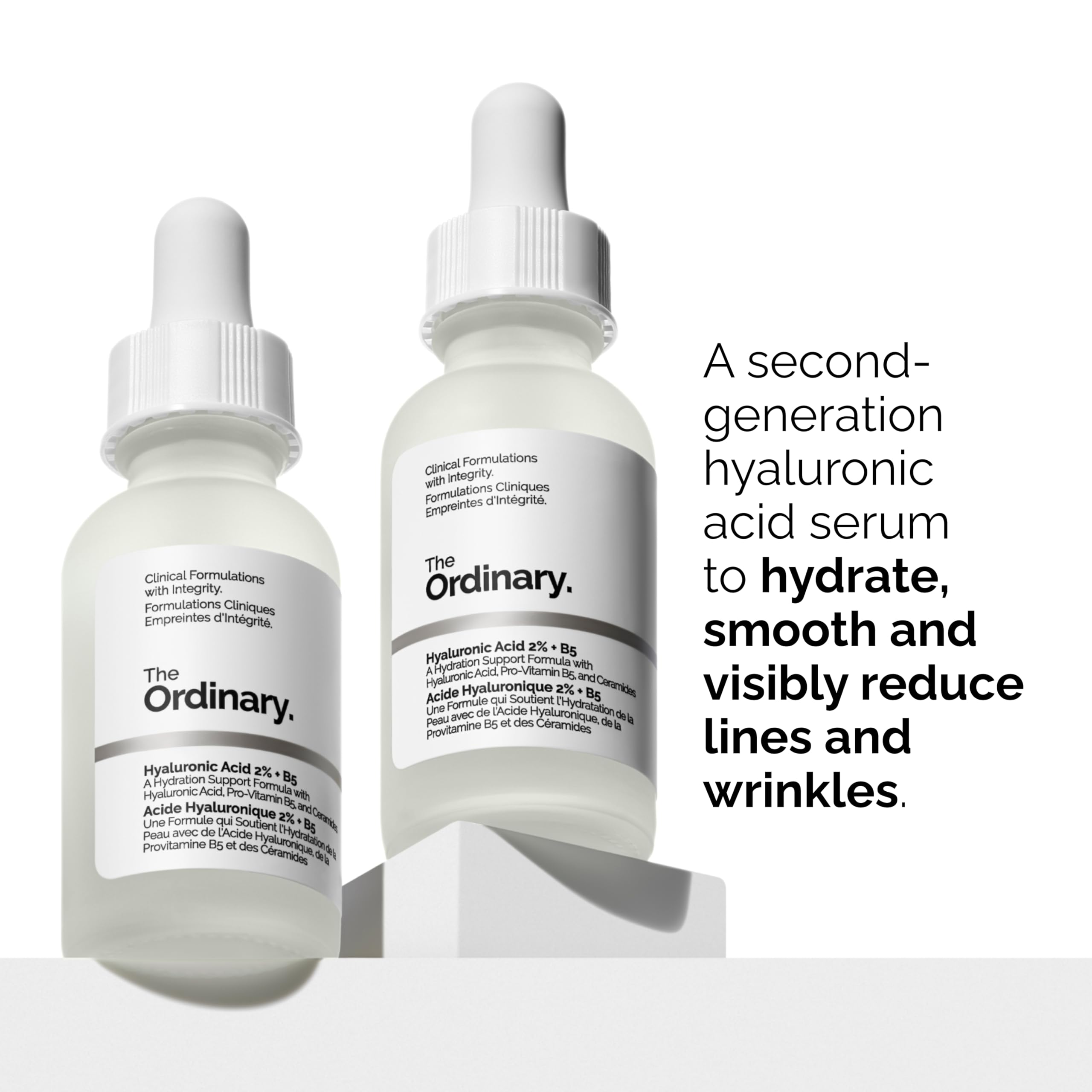 The Ordinary Serum Favorites Set hyaluronic acid bottle with dropper for easy application