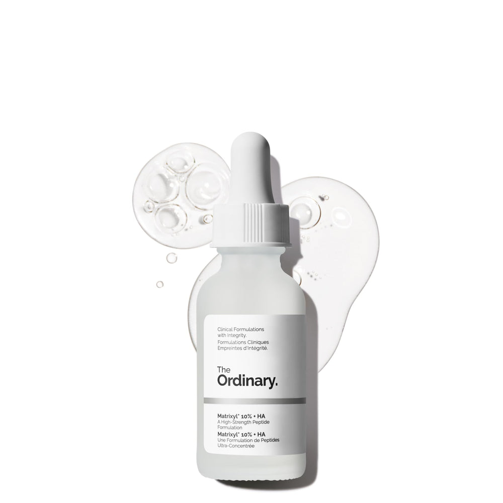 The Ordinary Matrixyl 10% + HA, botella del suero, hidrata y ayuda a la firmeza.