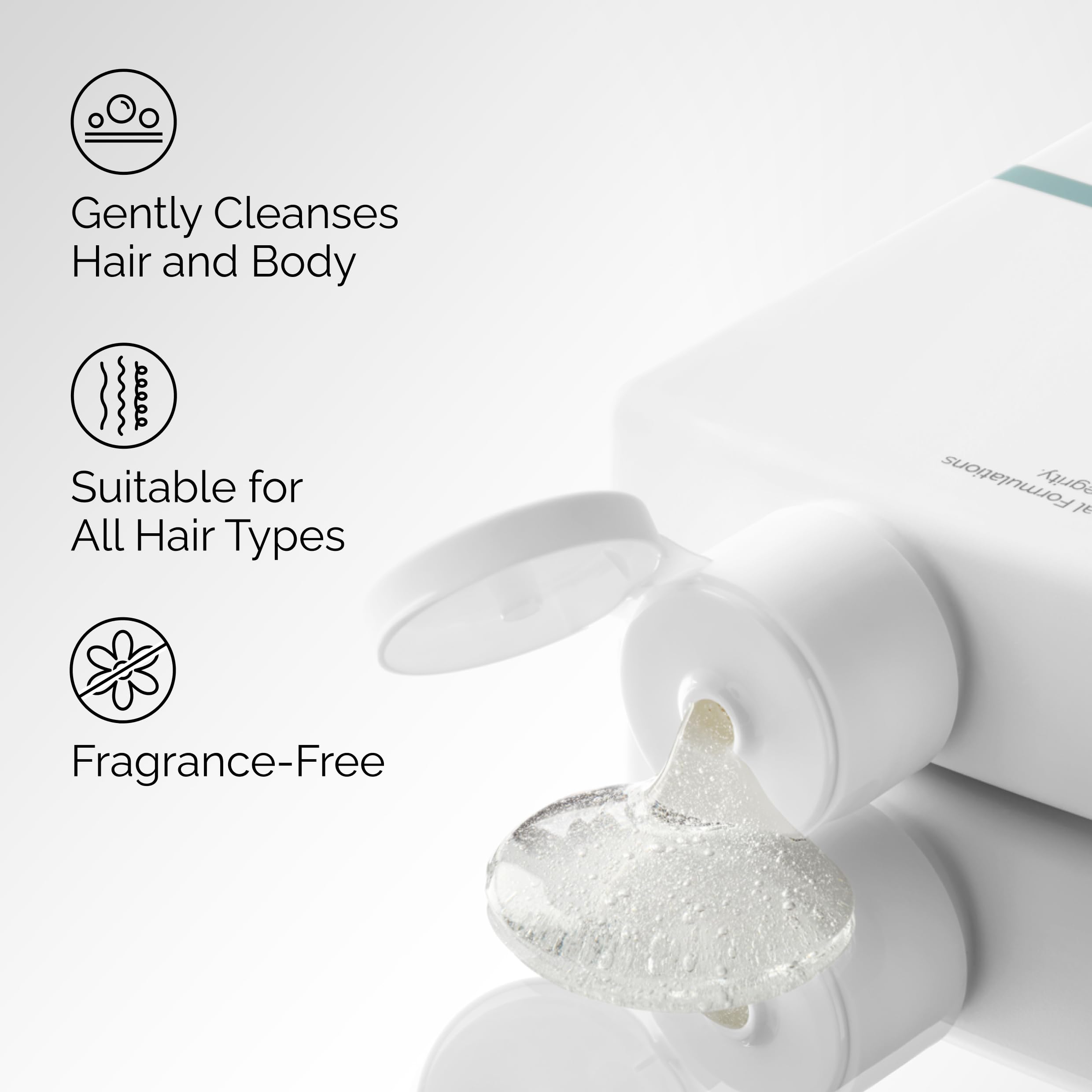 The Ordinary Sulphate 4% Cleanser: aplicación en pelo y piel con textura ligera.