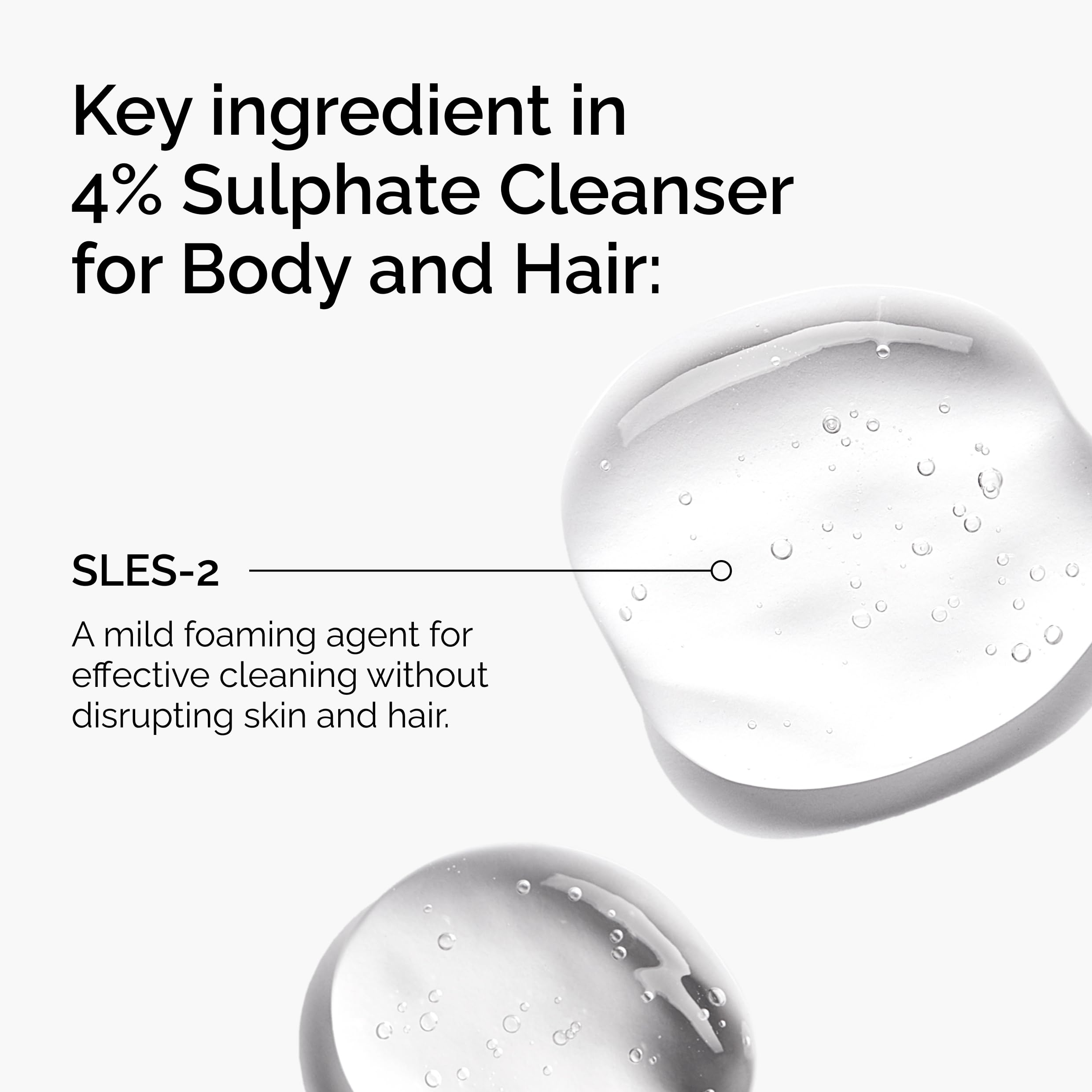 The Ordinary Sulphate 4% Cleanser: espuma suave limpia piel y cabello sin fragancia.