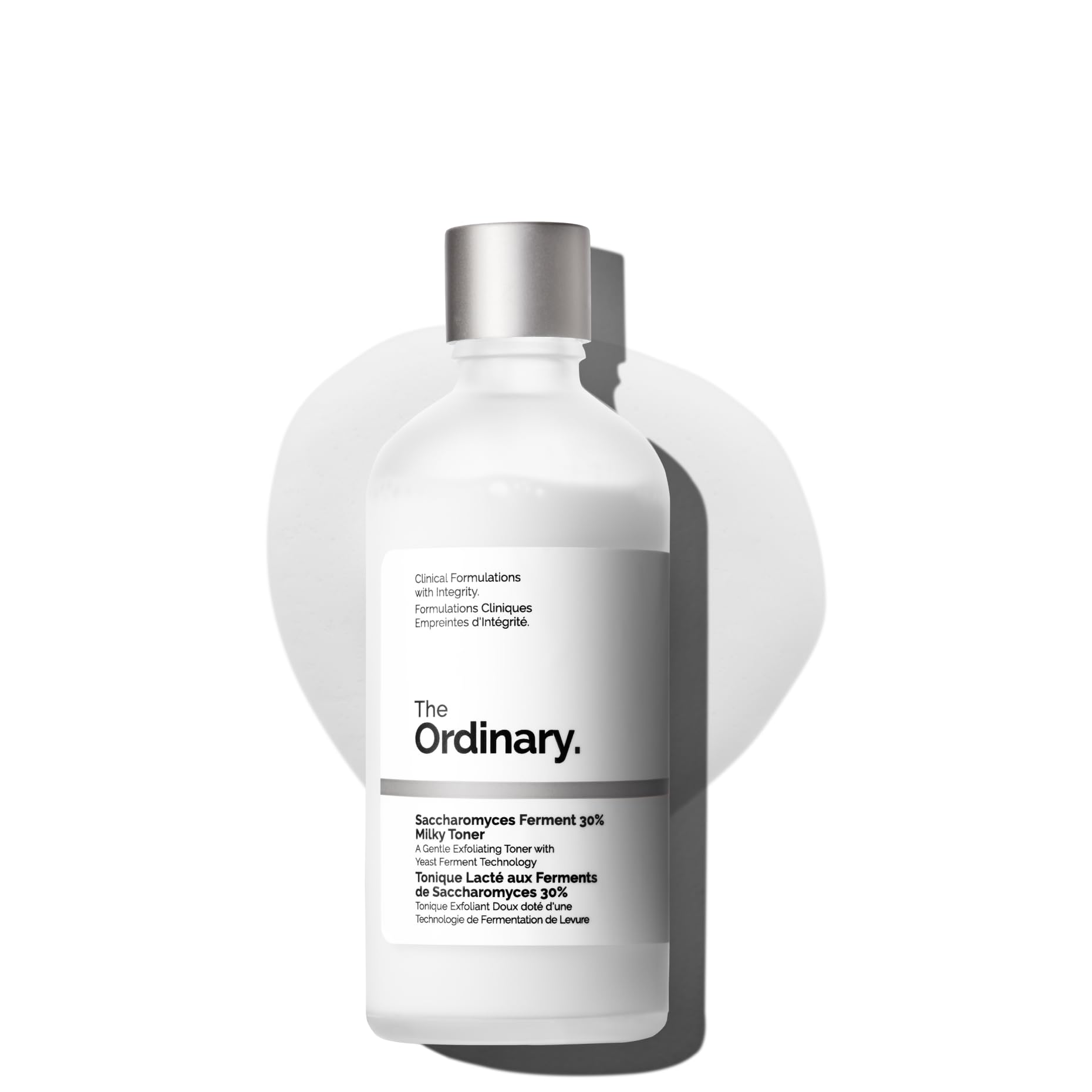 The Ordinary Saccharomyces Ferment: botella del tónico, exfoliación suave para textura uniforme.