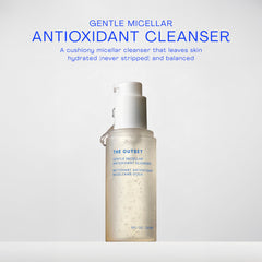 The Outset gel texture close-up showing soft foam for gentle cleansing