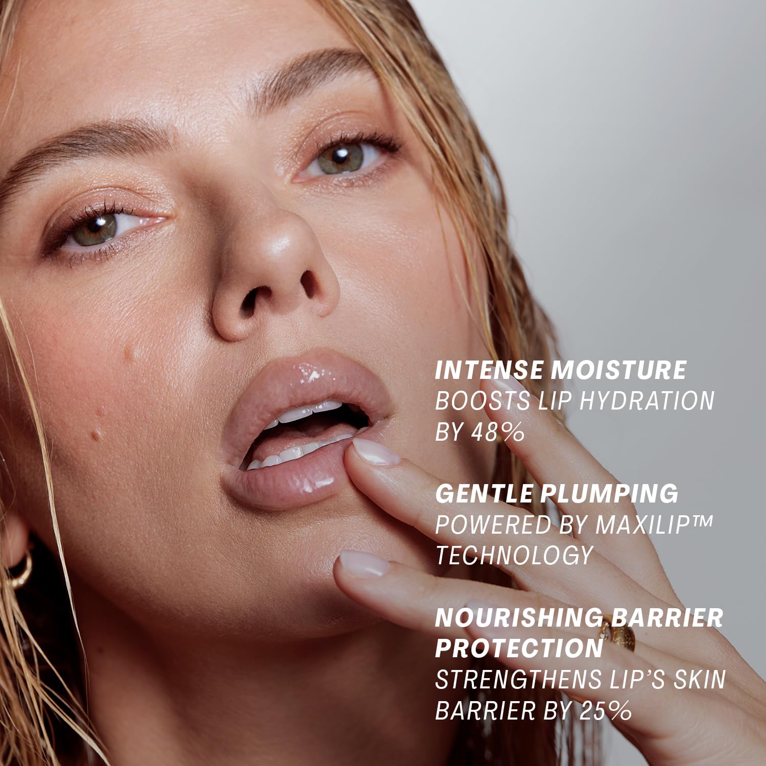 The Outset Lip Oasis vegan gluten-free label highlights clean, ethical ingredients.