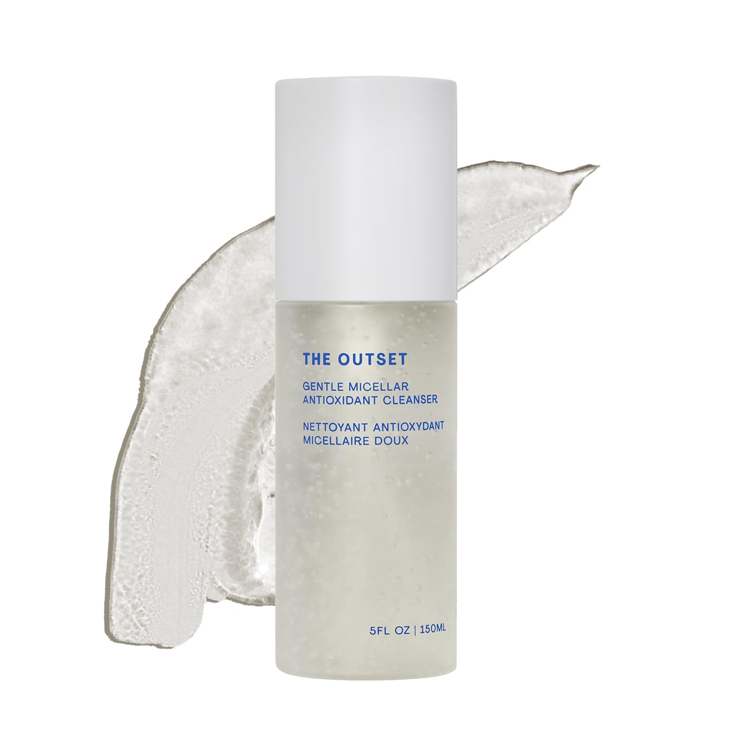 The Outset micellar antioxidant cleanser bottle with pump for easy daily use