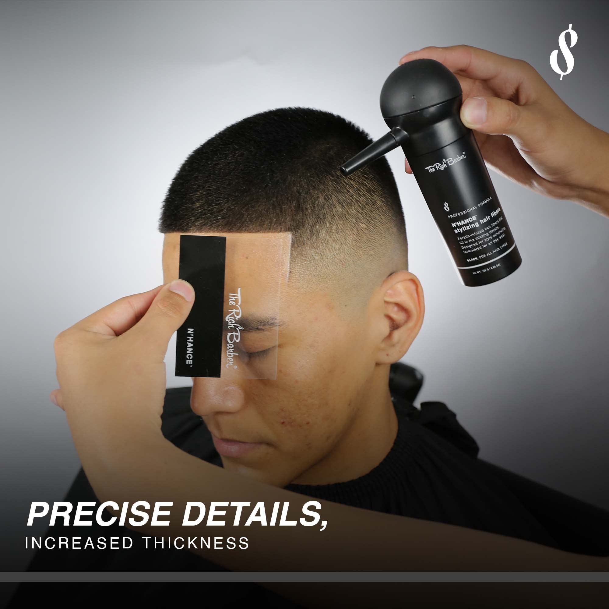 The Rich Barber N'Hance Pro applicator pump for even fiber distribution