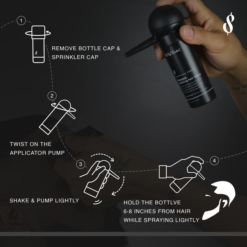 The Rich Barber N'Hance Pro beard fibers enhancing volume and fullness