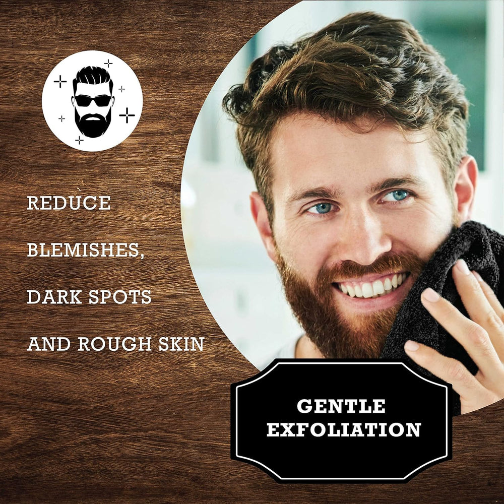 The Rustic Man terry cloth side offers absorbent, quick-drying cleansing.