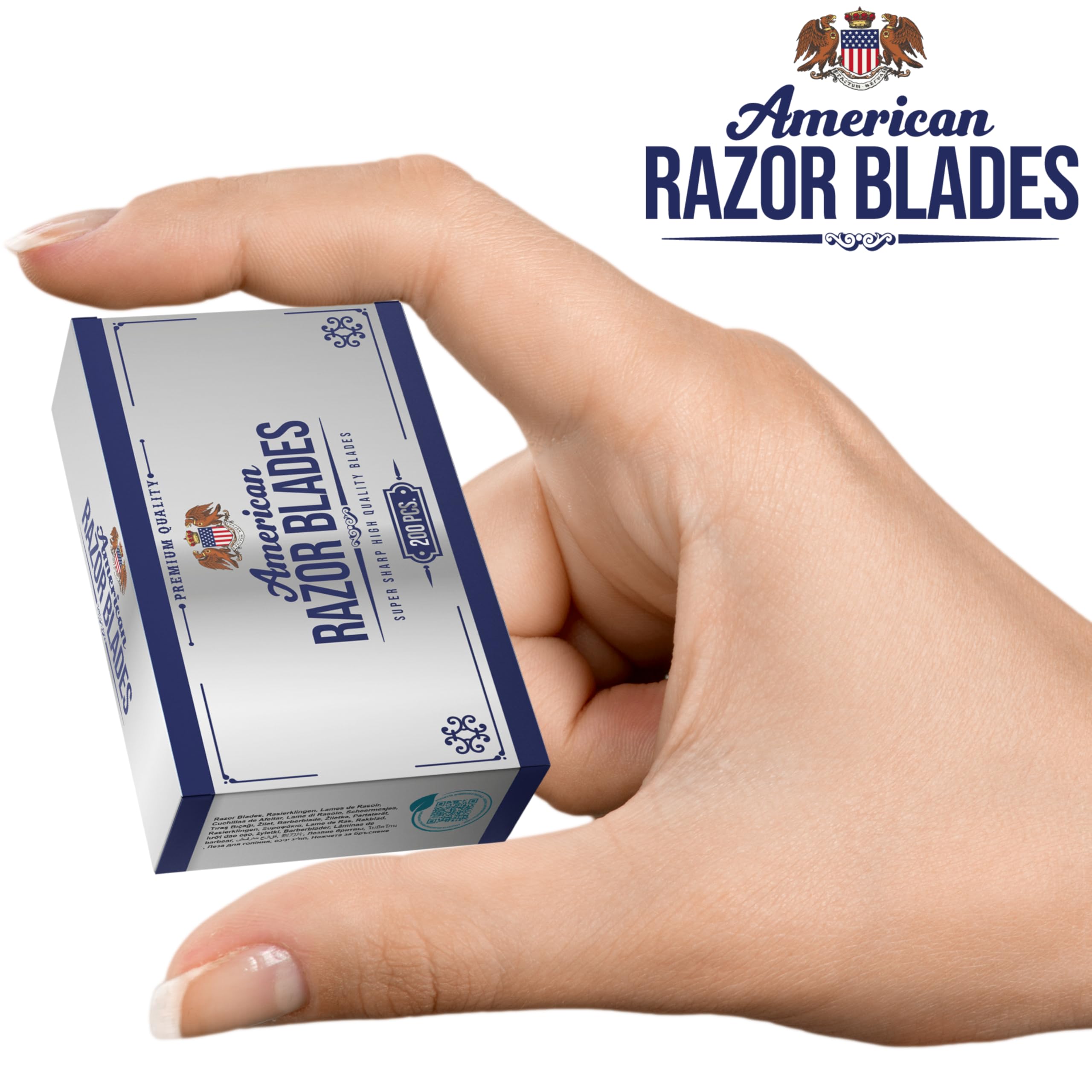 The Shave Factory American Razor Blades Japanese steel close-up emphasizing precision