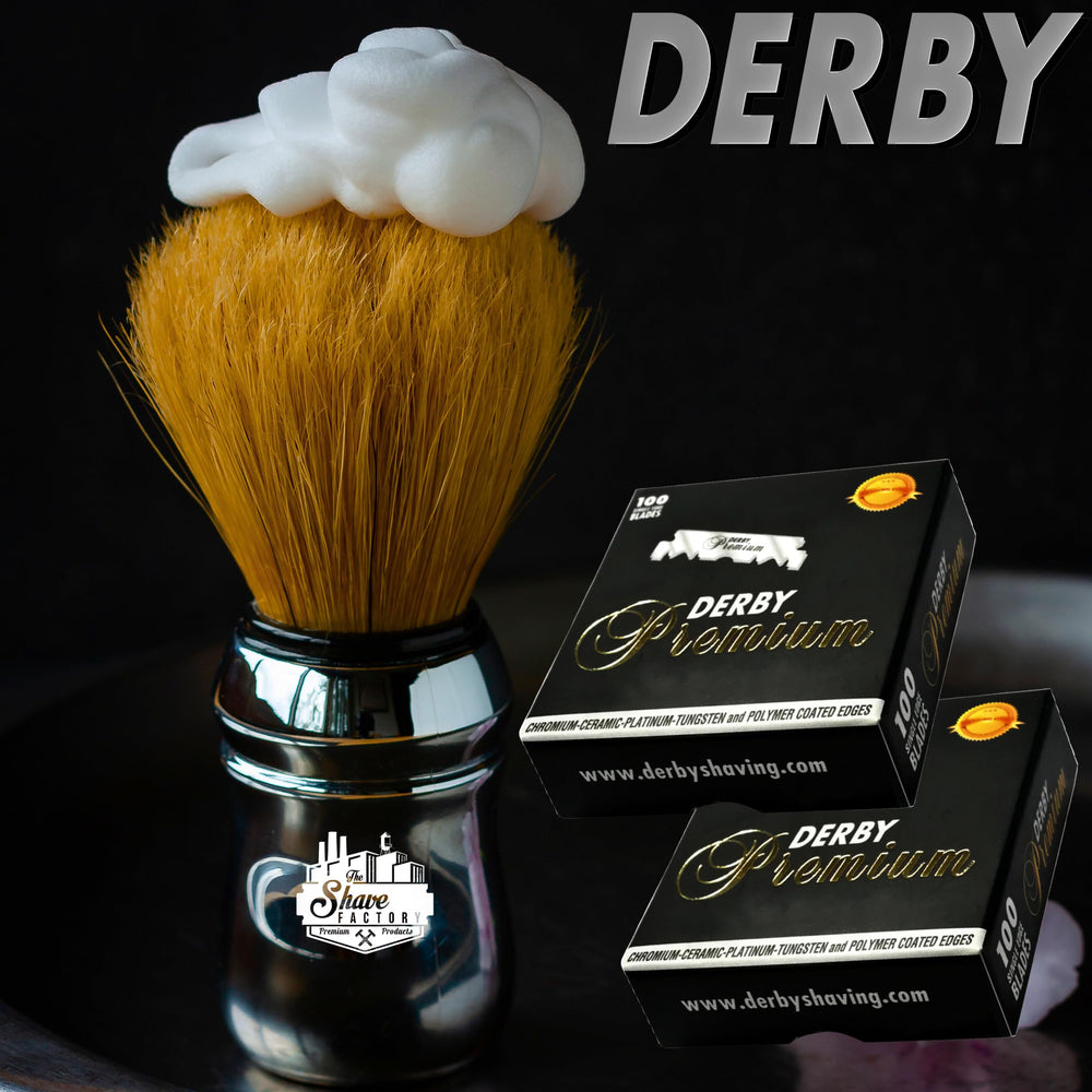 Polymer-coated edge for smoother glide and comfortable shaves.