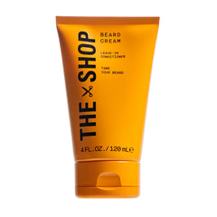 The Shop LeBron beard cream bottle highlights conditioning formula for daily use