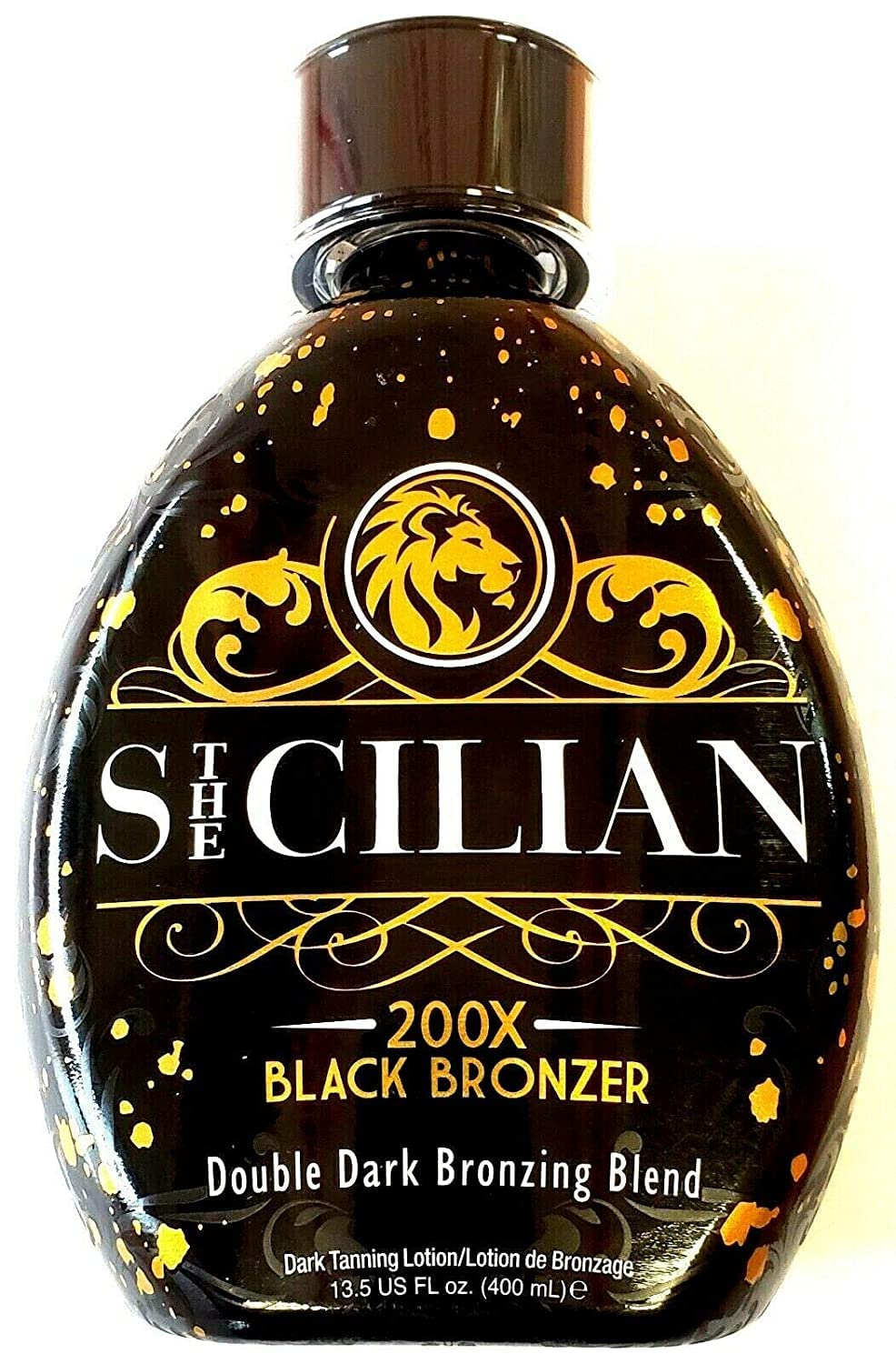 The Sicilian 200X Dark Bronzer bottle showing premium formula for a deep bronze glow