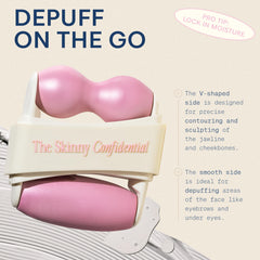 The Skinny Confidential Mint Ice Roller shown for on-the-go cooling and travel-friendly use.