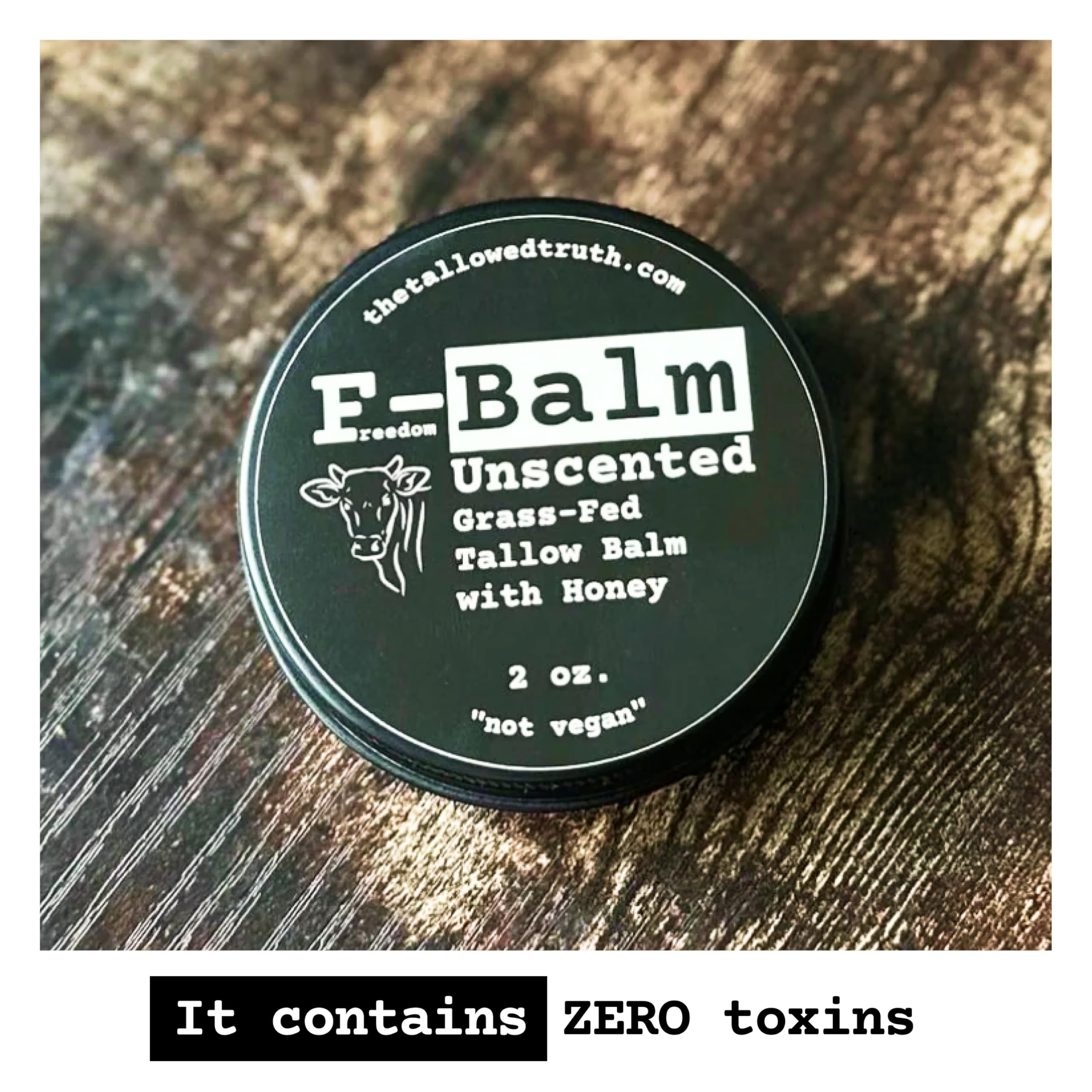 The Tallowed Truth F-Balm natural fragrance notes from honey and frankincense