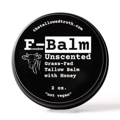 The Tallowed Truth F-Balm ingredients close-up showing nourishing tallow