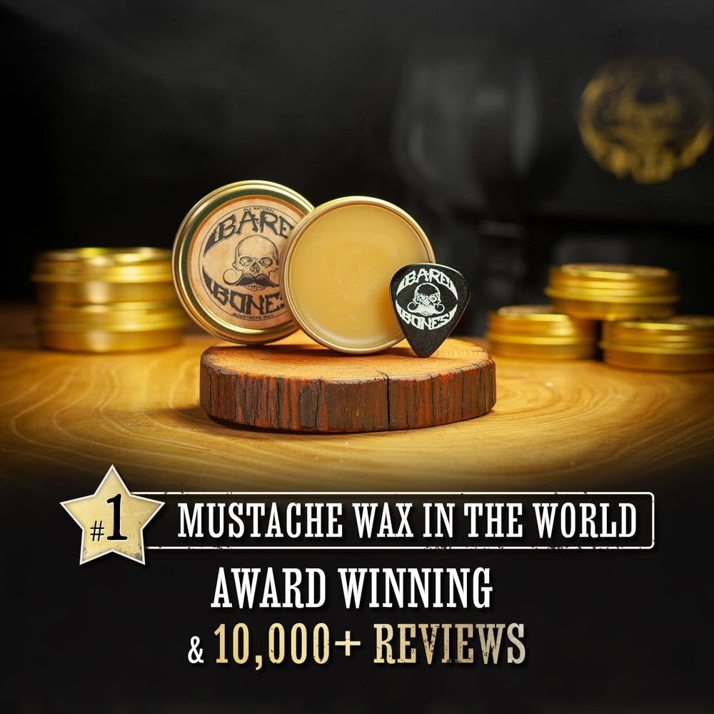 The Vintage Grooming Co 1oz moustache wax tin compact for on-the-go grooming.