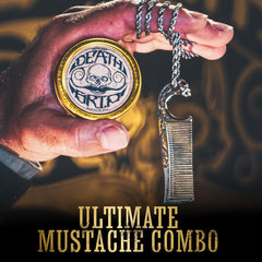 The Vintage Grooming Co necklace mustache comb for convenient on-the-go grooming