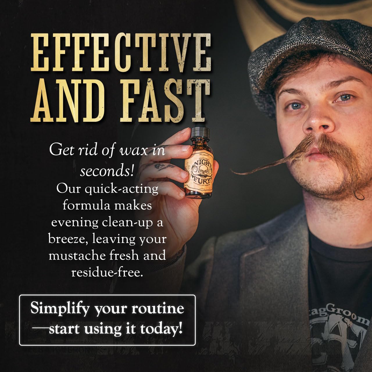 The Vintage Grooming Co Night Fury Oil ingredients highlight natural oils.