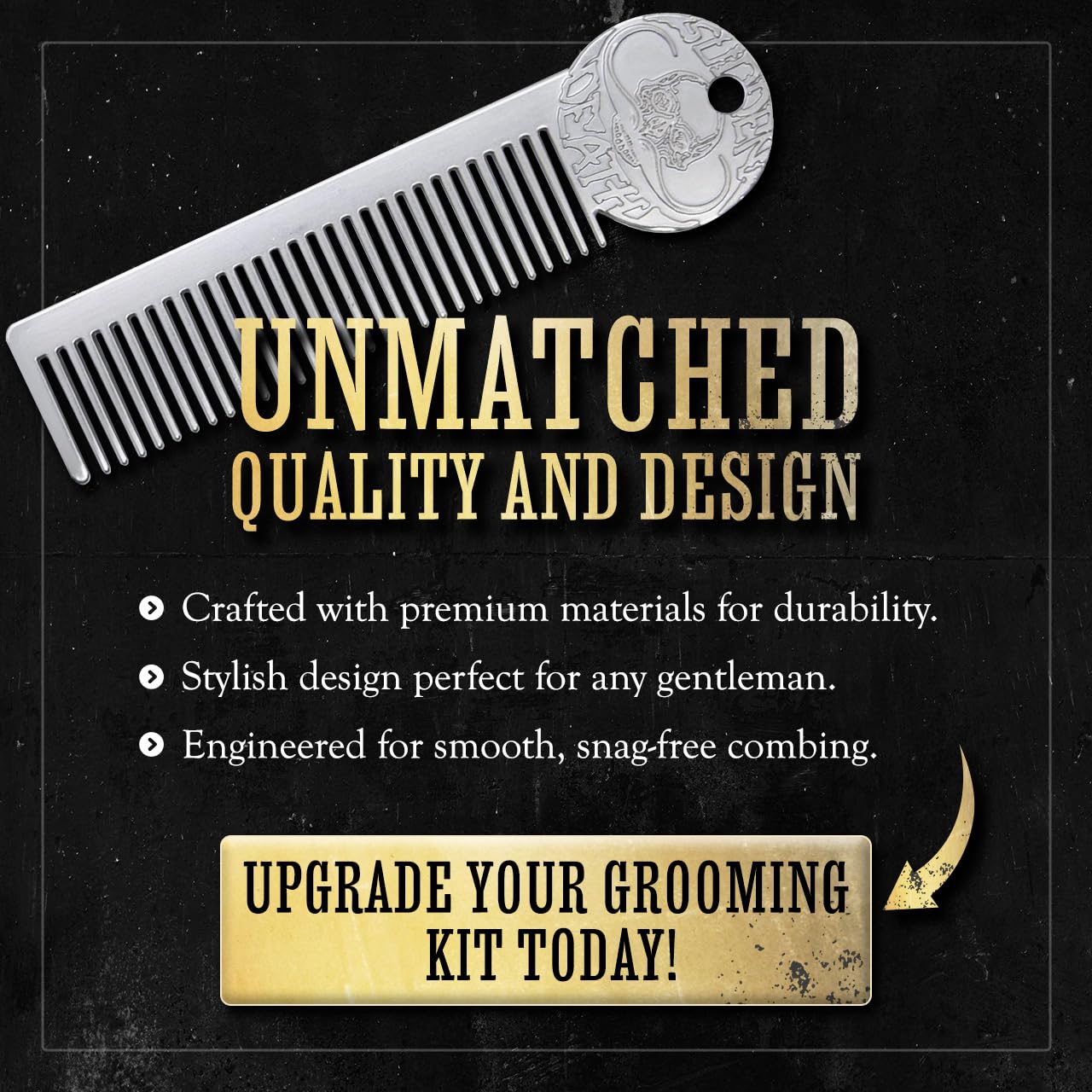 The Vintage Grooming Co. Sudden Death wax application demonstrates easy use.