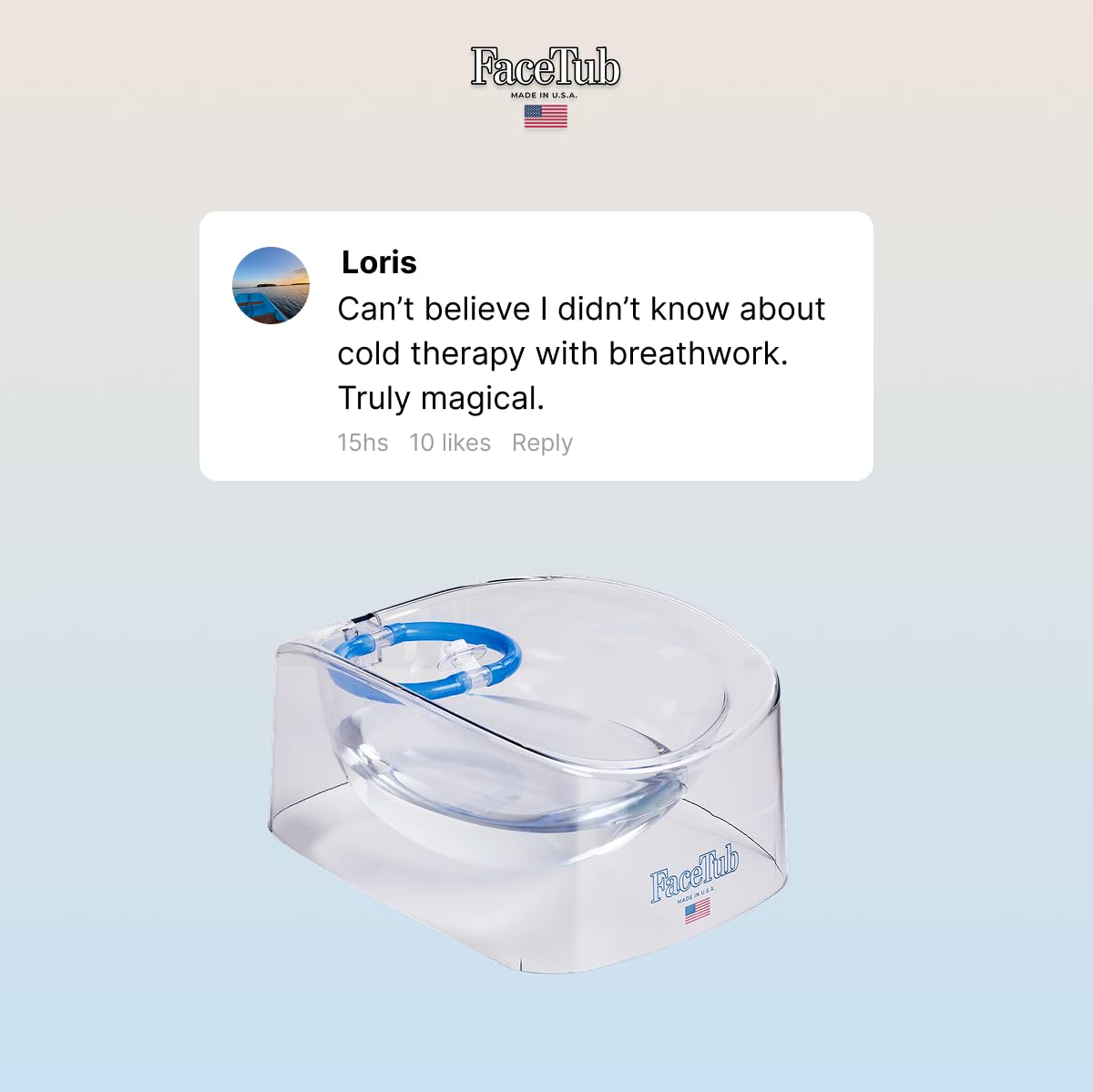The FaceTub compact self-care device designed for at-home use.