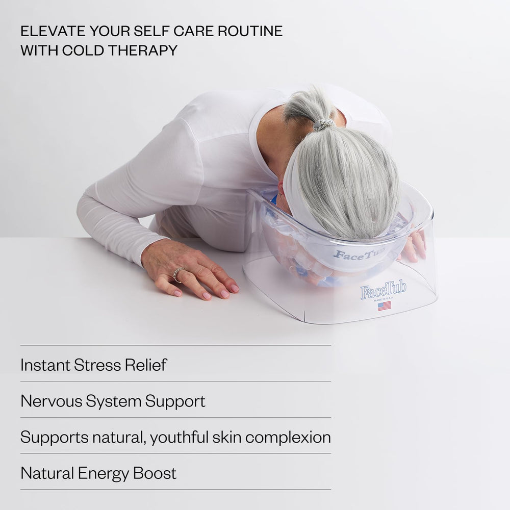 The FaceTub face tub with breathing tubes for guided breathing during the plunge.